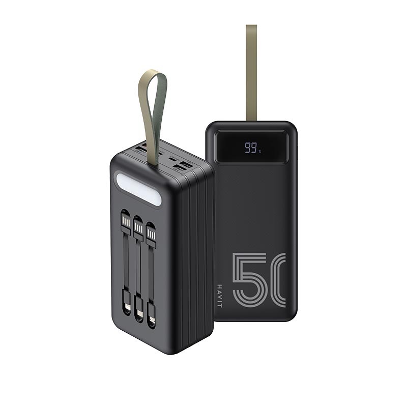 Havit PB71 50000mAh Black 22.5W Power Bank with LED Smart Display