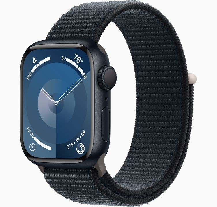 Apple Watch Series 9  41mm Midnight Aluminum Case with Midnight Sport Loop Band